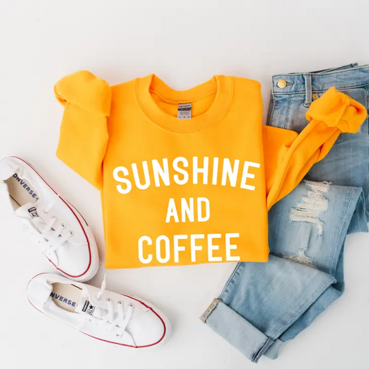 Sunshine and Coffee Yellow Sweatshirt