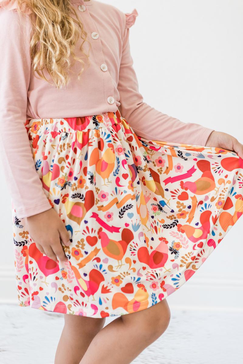 Mila & Rose Little Red Hen Twirl Skirt