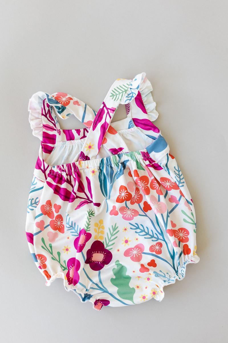 Mila & Rose Mountain Blooms Ruffle Strappy Romper