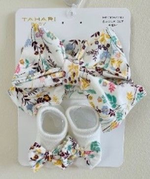 Baby girl Floral Headband and Socks